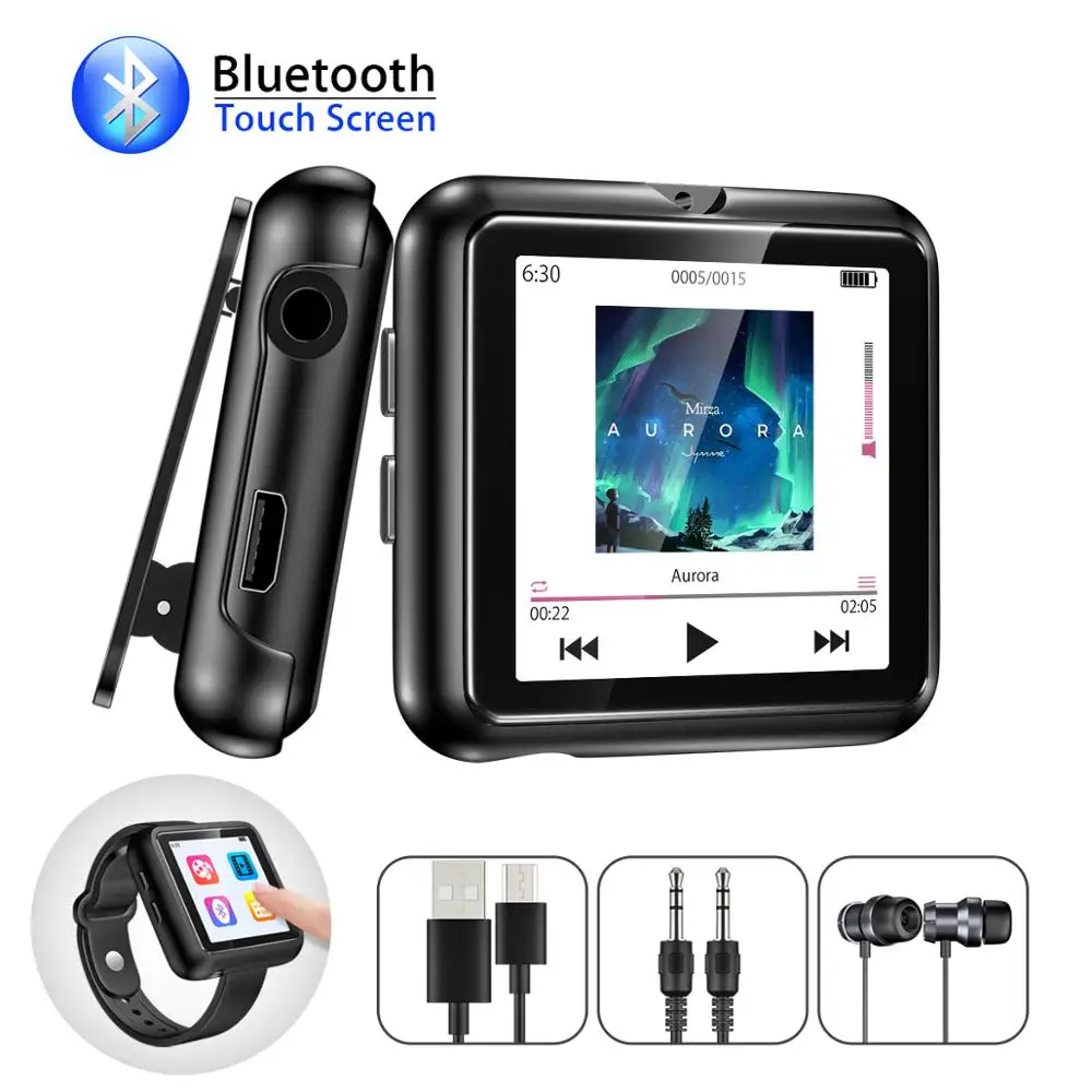Портативный bluetooth 8 Гб mp3-плеер с Bluetooth fm-радио HiFi музыкальный плеер высоким