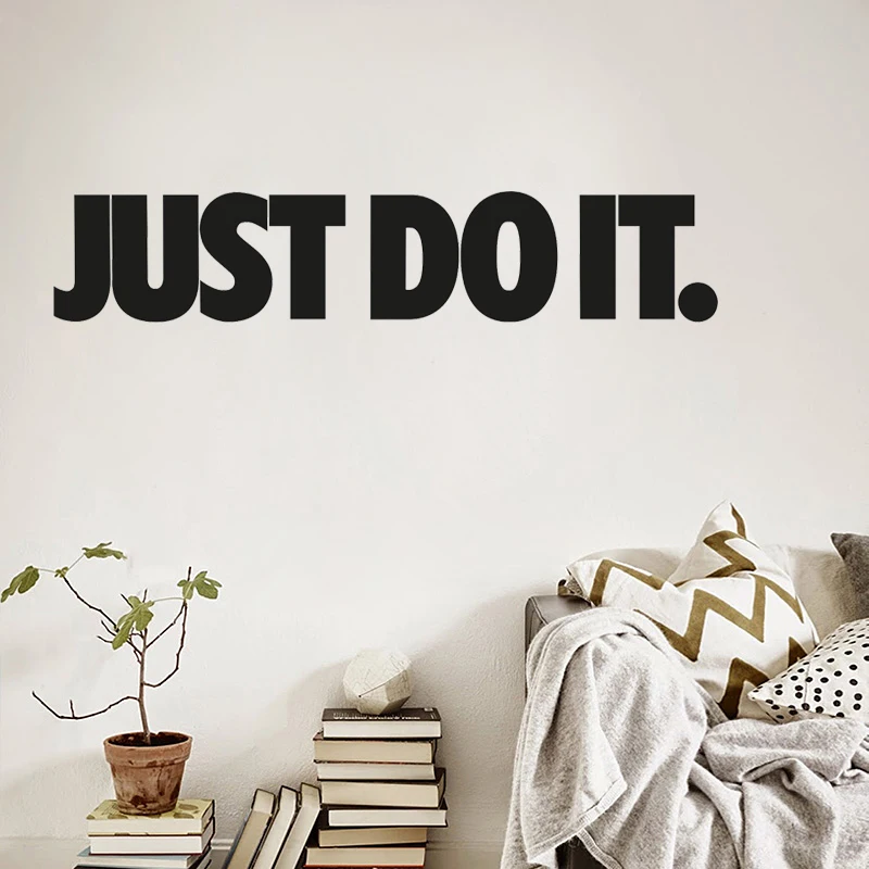 D346 &quotJust Do It&quot виниловая декоративная наклейка наклейки на стену для гостиной