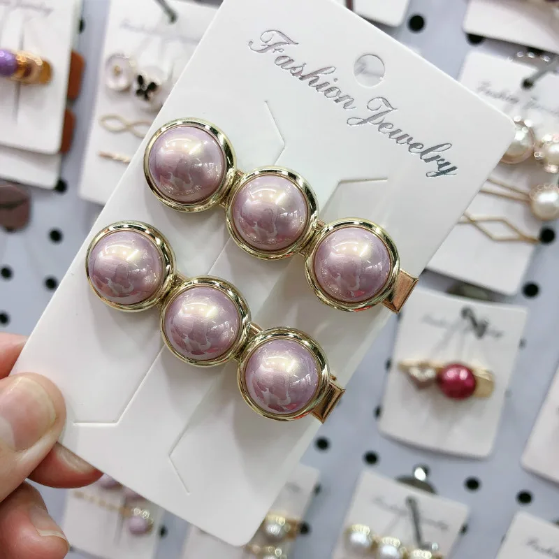 Женская заколка для волос MuHan 1 пара с имитацией жемчуга аксессуары подарок