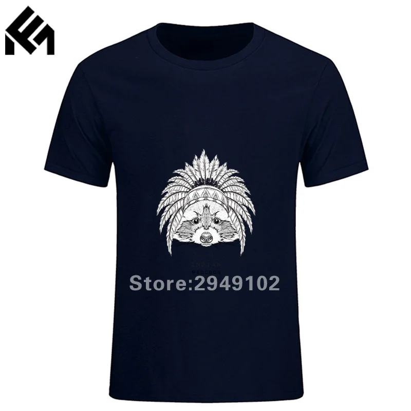 Т Рубашки Мужчин Хлопка 3D ИНДИЙСКИЙ ЕНОТ Платье Тис Забавный День Рождения С