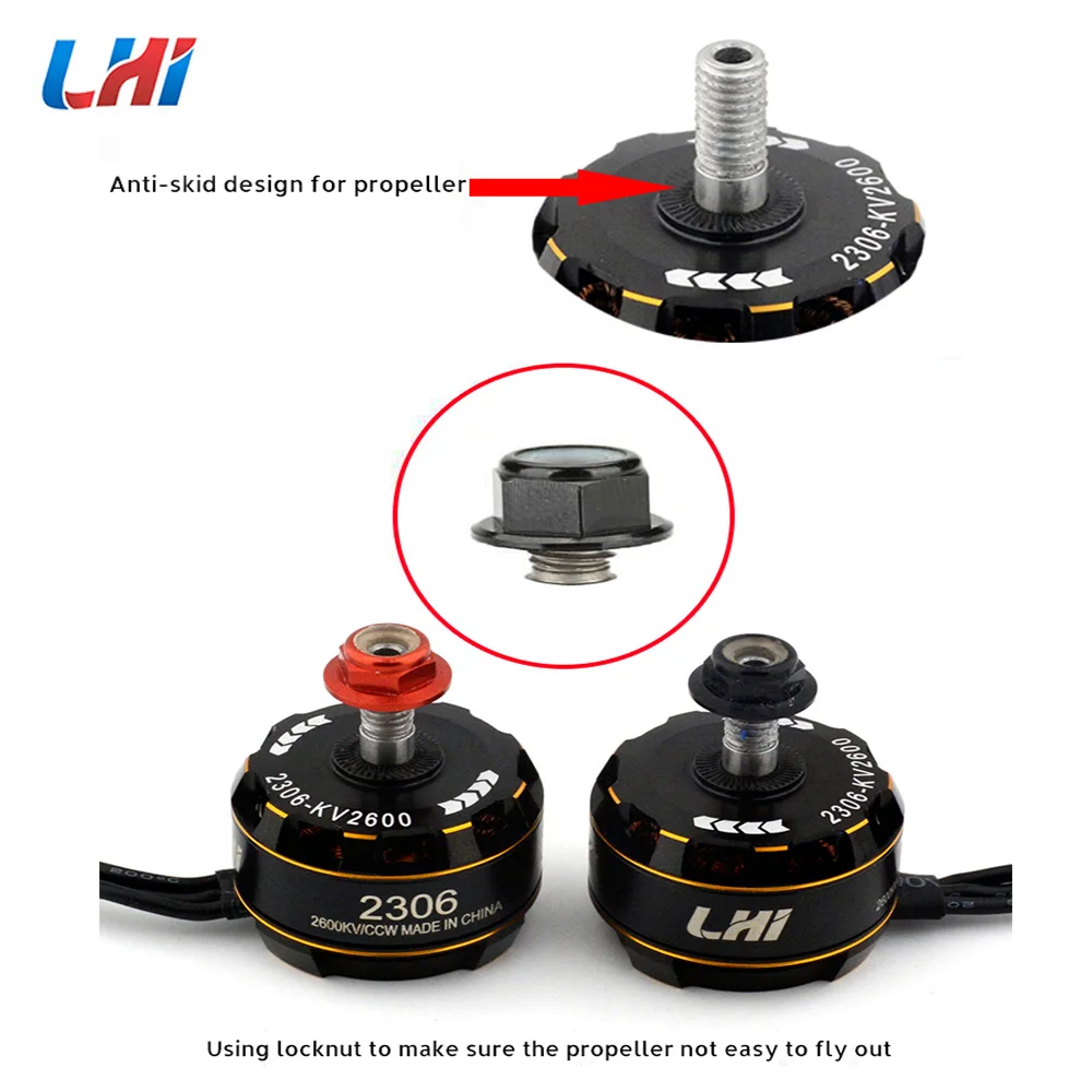 LHI 2306-2600KV бесщеточный двигатель 4 шт FPV CW/CCW Для Дрон QAV гоночный Квадрокоптер новый