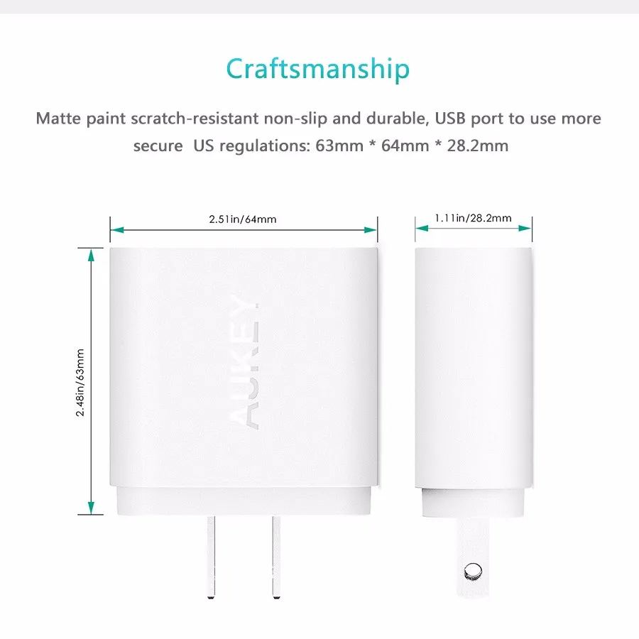 AUKEY 2 Порты быстрая Зарядное устройство 2,0 USB Smart стены заряда Адаптивная США ЕС штекер с 2 Micro USB кабель для передачи данных для sony LG iPhone Xiaomi