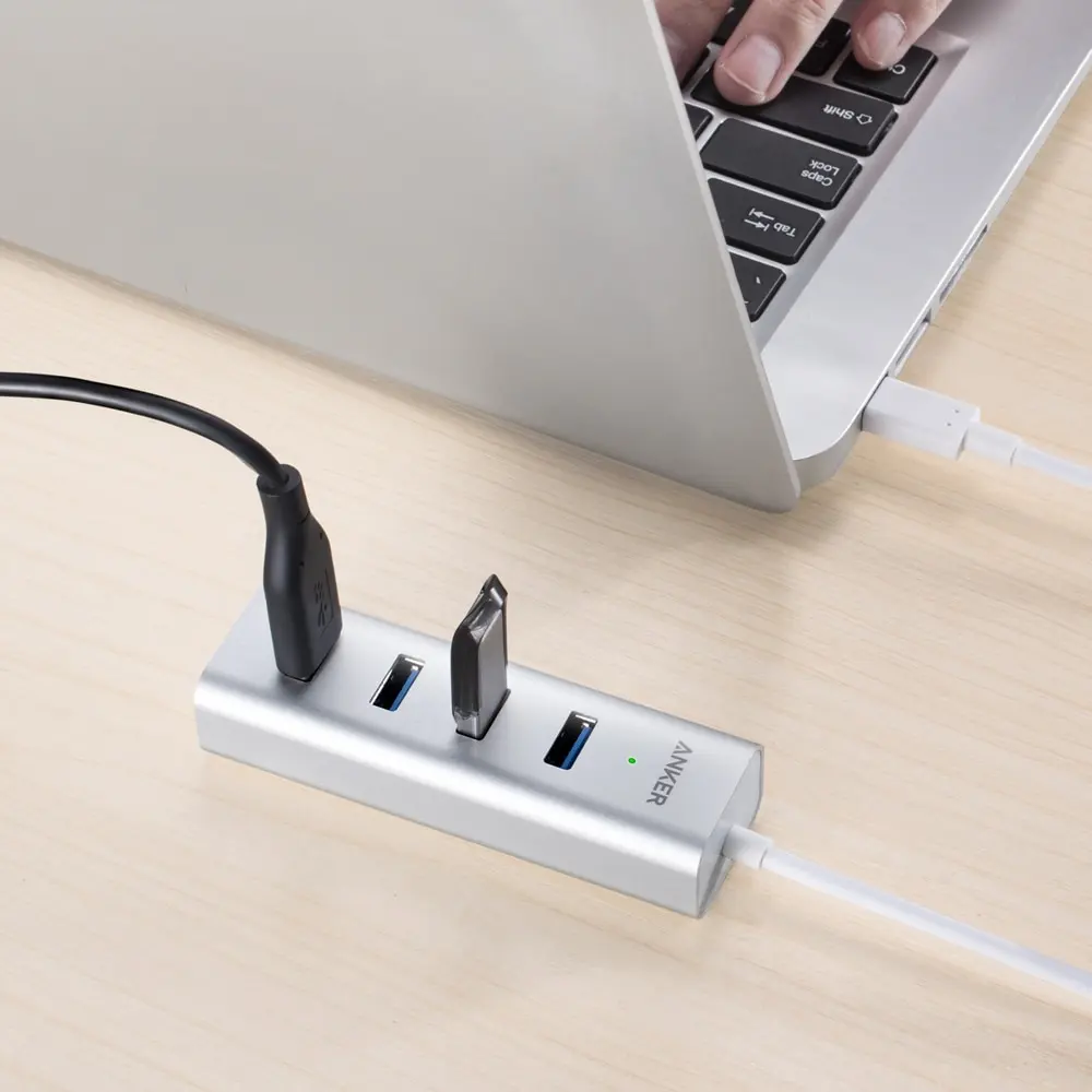 Anker USB C концентратора, Алюминий USB C адаптер с 4 USB 3,0 Порты, для MacBook Pro /, Chromebook, XPS, Galaxy S10/S9/S8 и многое другое