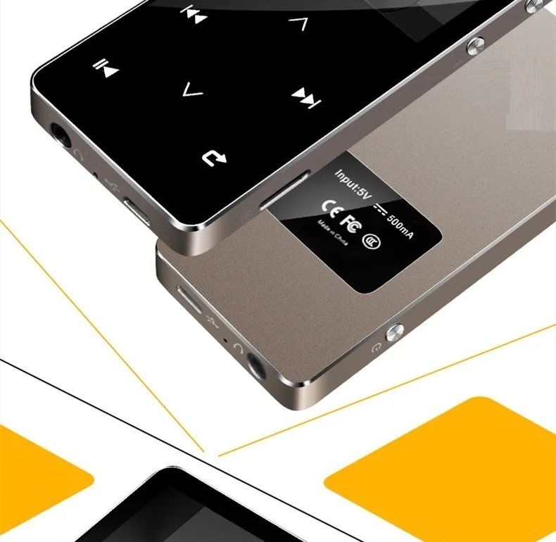 Geruida Bluetooth Hi-Fi MP4 плеер 8 г Touch ключ MP3 с часы с видеорегистратором E-Book рука ремешок Испанский Русский Португальский французский