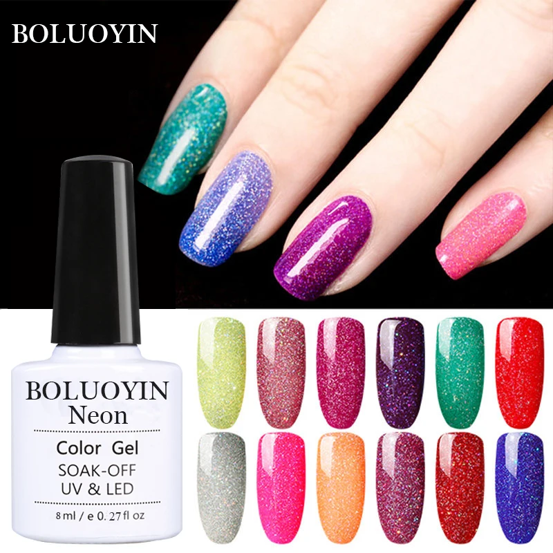 Новый Радужный Гель-лак для ногтей 8 мл Полупостоянный УФ-и светодиодный