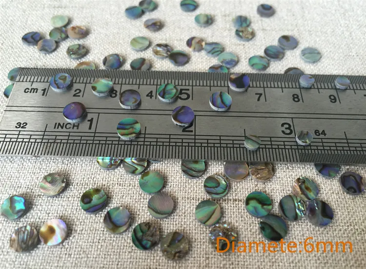 1 лот(50 шт.) диаметр 6 мм Новая Зеландия abalone shell лист для музыкальных инструментов аксессуары и материалы для украшения дома