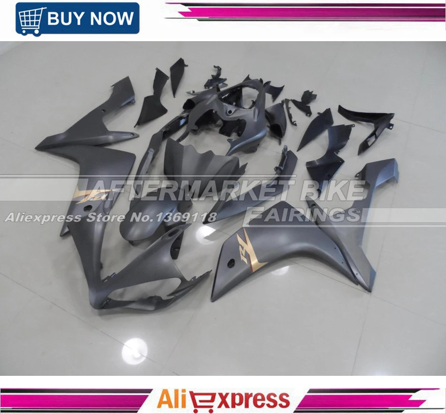 

All Matte Black YZF R1 2007 Fairing Set For Yamaha 2008 YZFR1 07 08 ABS Plastic Body Kits Free Shipping