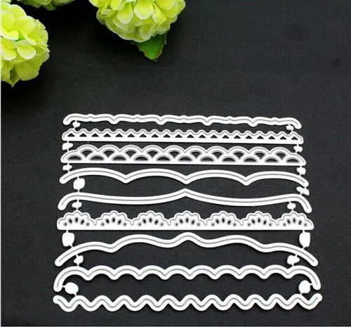 Wavy Lace Metal Cutting Dies Carbon Steel Wave Cutter Stencil Scrapbook Photo Album Embossing Card Decoration DIY Craft