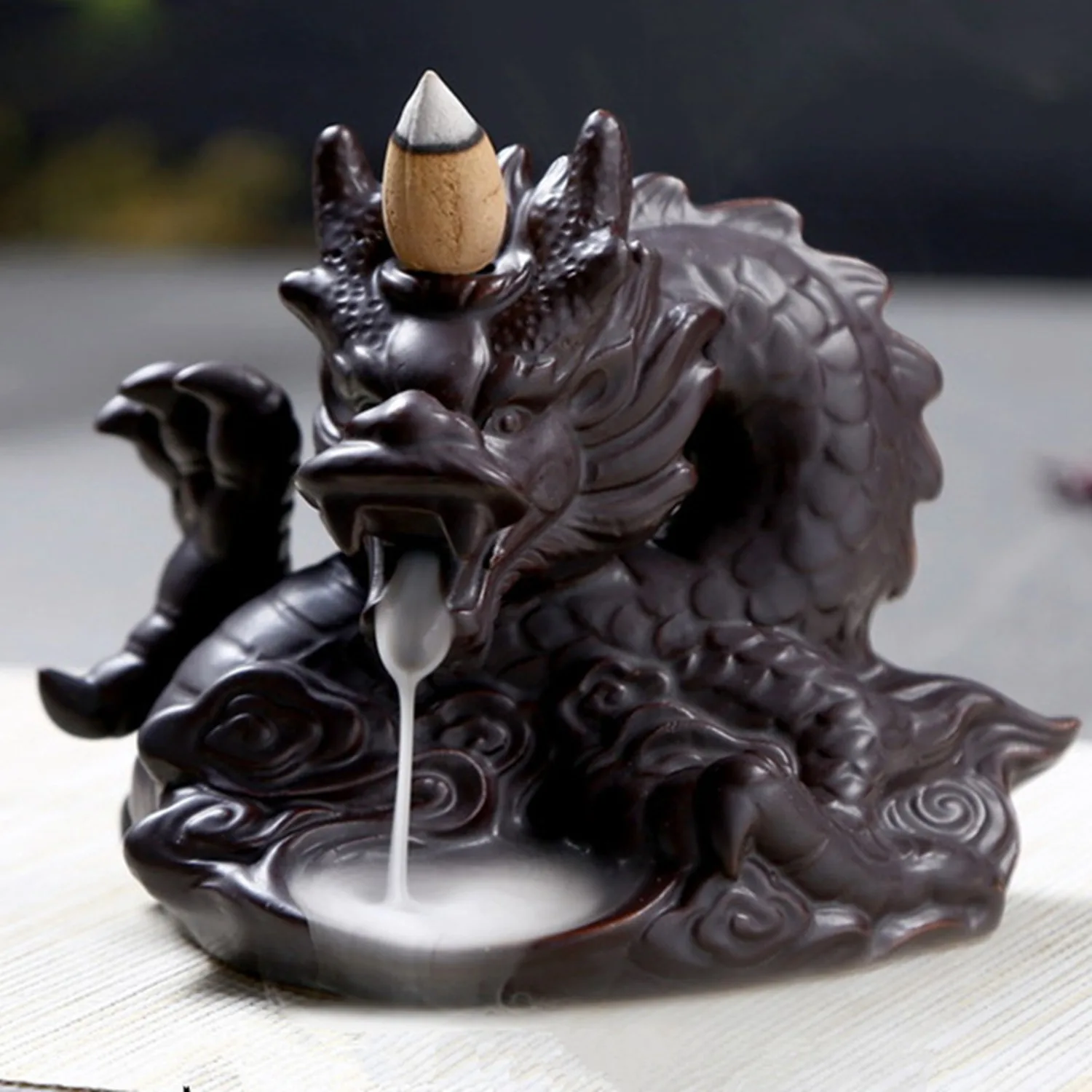 Hot Ceramic Traditional Chinese Dragon Incense Holder Porcelain Backflow Burner Smoke View Cool Burners | Дом и сад