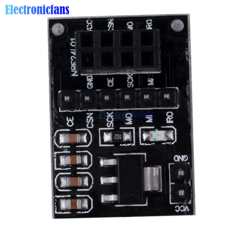Плата с адаптером для розеток 5 шт. модуль приемопередатчика 8Pin NRF24L01 51