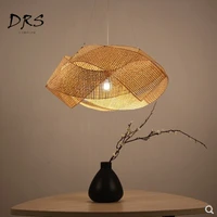 southeast asia chandelier bamboo lights new chinese luminaire suspendu hanging lamp hand made rattan knitted lantern fixtures