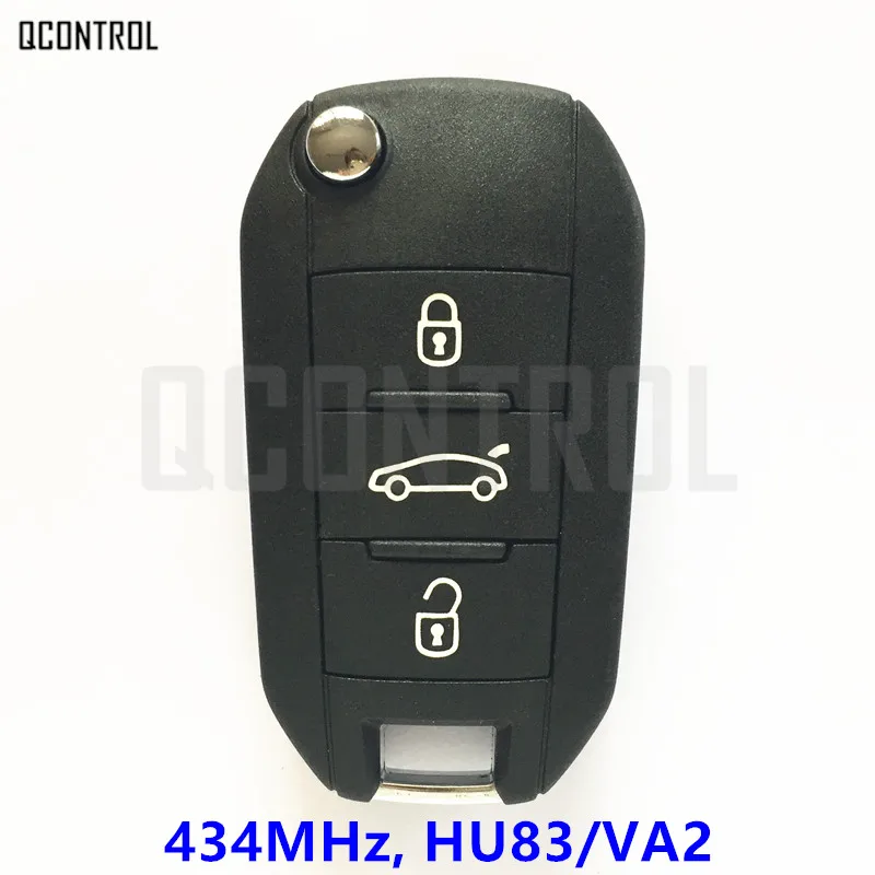 QCONTROL автомобиль дистанционного ключа для peugeot 208 2008 301 308 3008 408 4008 508 5008 Hella 434 МГц HU83