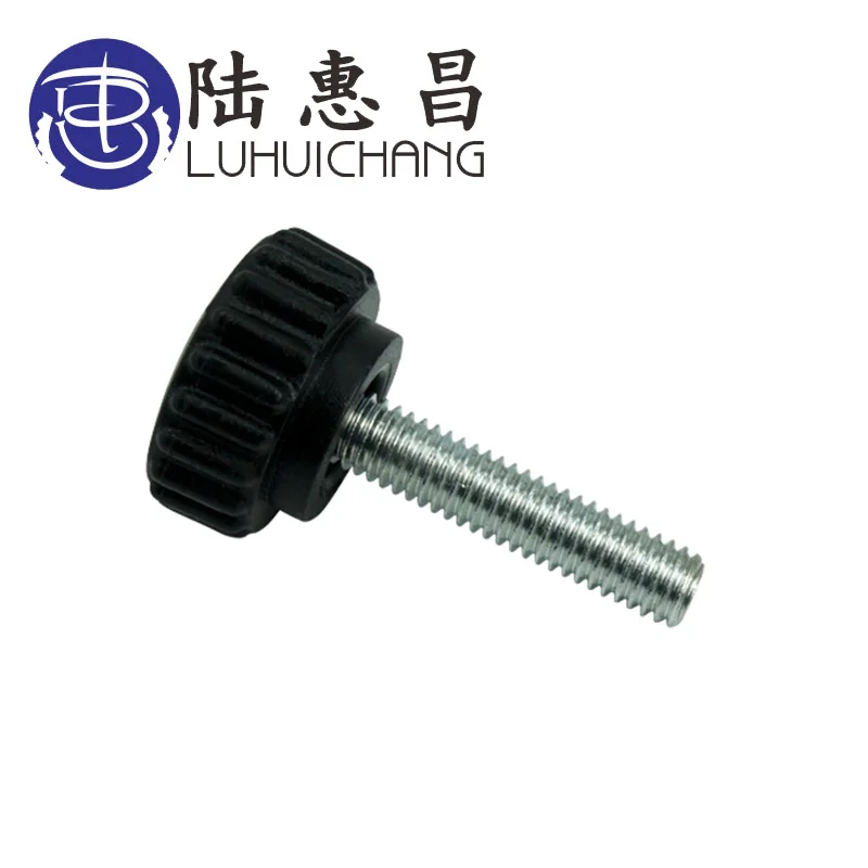 LUCHANG 50 шт. M5 M6 черный бакелитовый ручной винт Круглый Fillister Head пластиковый ручной винт(диаметр головки 16 мм