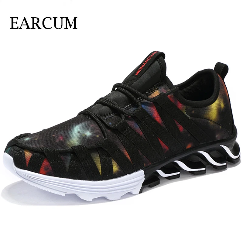 Fashion Men's Shoes Mans Footwear Running Men Casual Outdoor Lace-up Black Sneakers 2019 Spring Soft chaussure homme | Спорт и