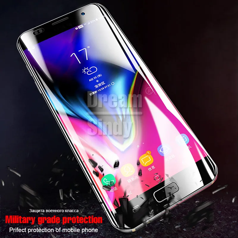 Полное покрытие мягкий защитный гидрогель пленка для samsung Galaxy A3 A5 A6 A7 A8 A9 2016 2017 2018