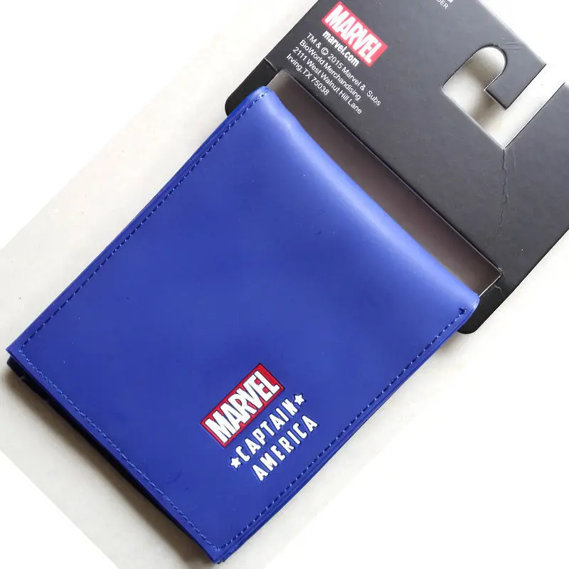 2018 Горячая Распродажа 2015 г. Marvel Капитан Америка логотип кошельки кошелек синий