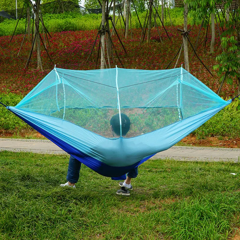 

2019 Newly Portable Hammock with Mosquito Net Durable for Outdoor Camping Traveling Beach 19ing