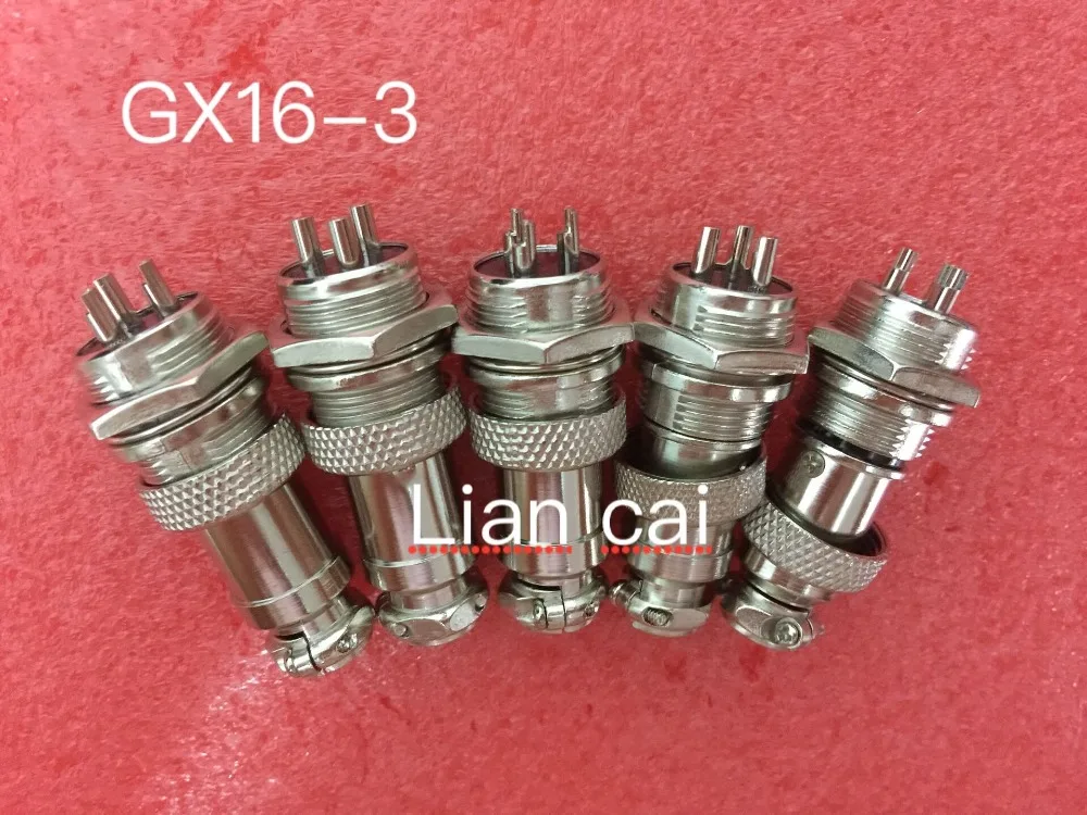 Free Shipping 5pair Male &amp Female Diameter 16mm Wire Panel Connector GX16 3P GX16-3 M16 circular connector Socket Plug | Обустройство