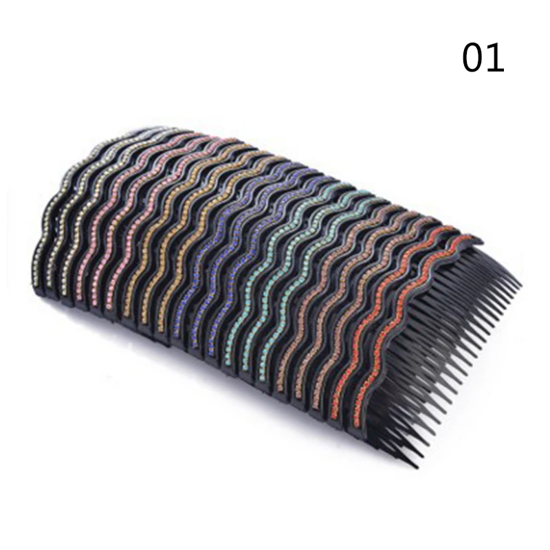 Модное женское устройство для волос Однорядная инкрустация стразы вилка