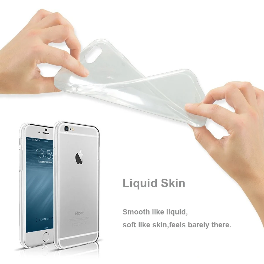 IQD For iPhone 6 6s 7 8 Plus X Case 0.4mm Ultra Clear Soft Flexible Extremely Thin Gel TPU Transparent Skin Fitted 9 5 |
