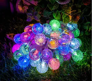 Хрустальный шар, 100led Романтический декоративный светильник, гирлянда, балконное окно, Рождественский наружный водонепроницаемый шар, струна, мигающий светильник