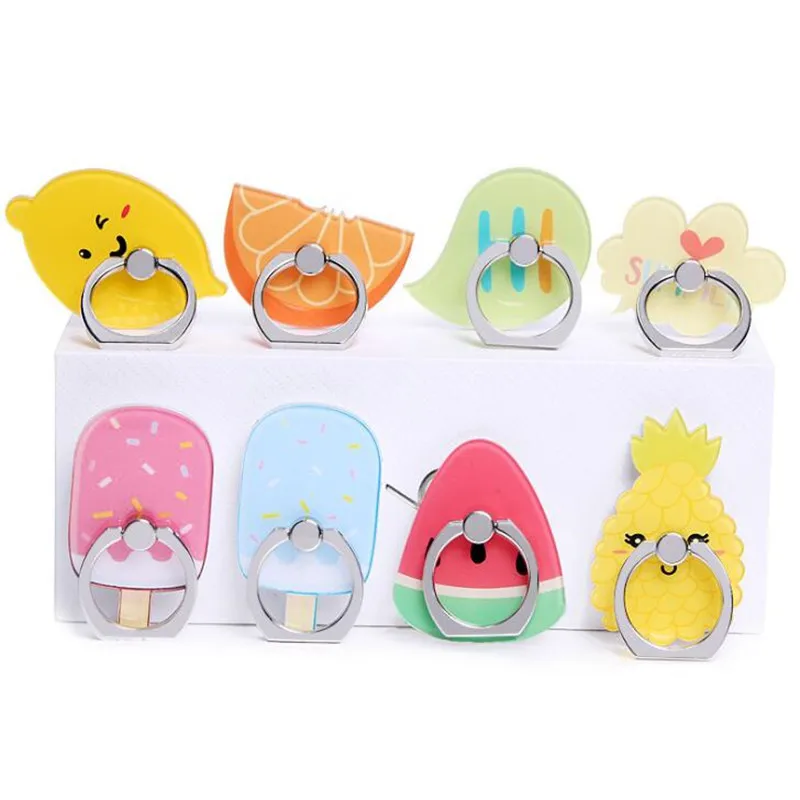Cartoon Lemon Cloud Ice Cream Phone holder Car Mount Stand Finger Ring Smartphone Holder Mobile Phone Holder For All Phone