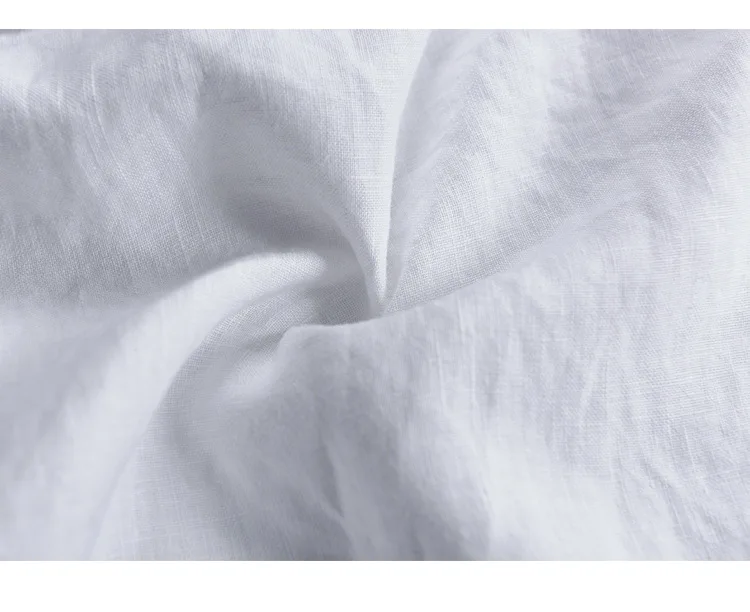 Мужская рубашка с короткими рукавами Повседневная из 100% льна китайским