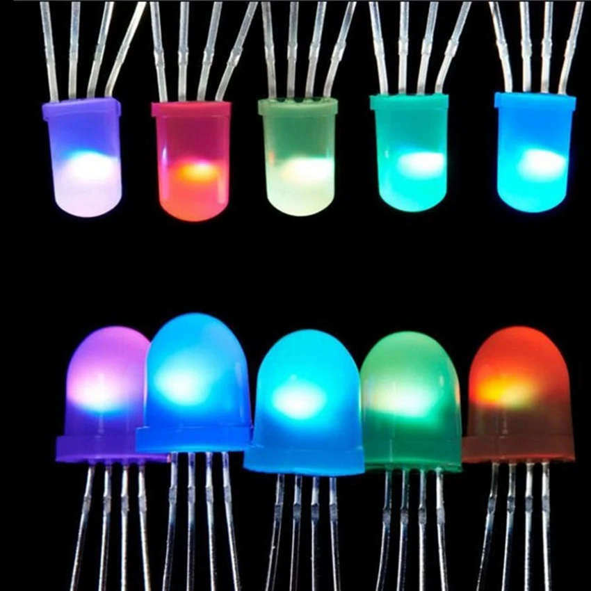 2 шт. 1000 светодиодный чип DC5V IC APA106 F8 8 мм/F5 5 мм круглый RGB Полноцветный неоновый