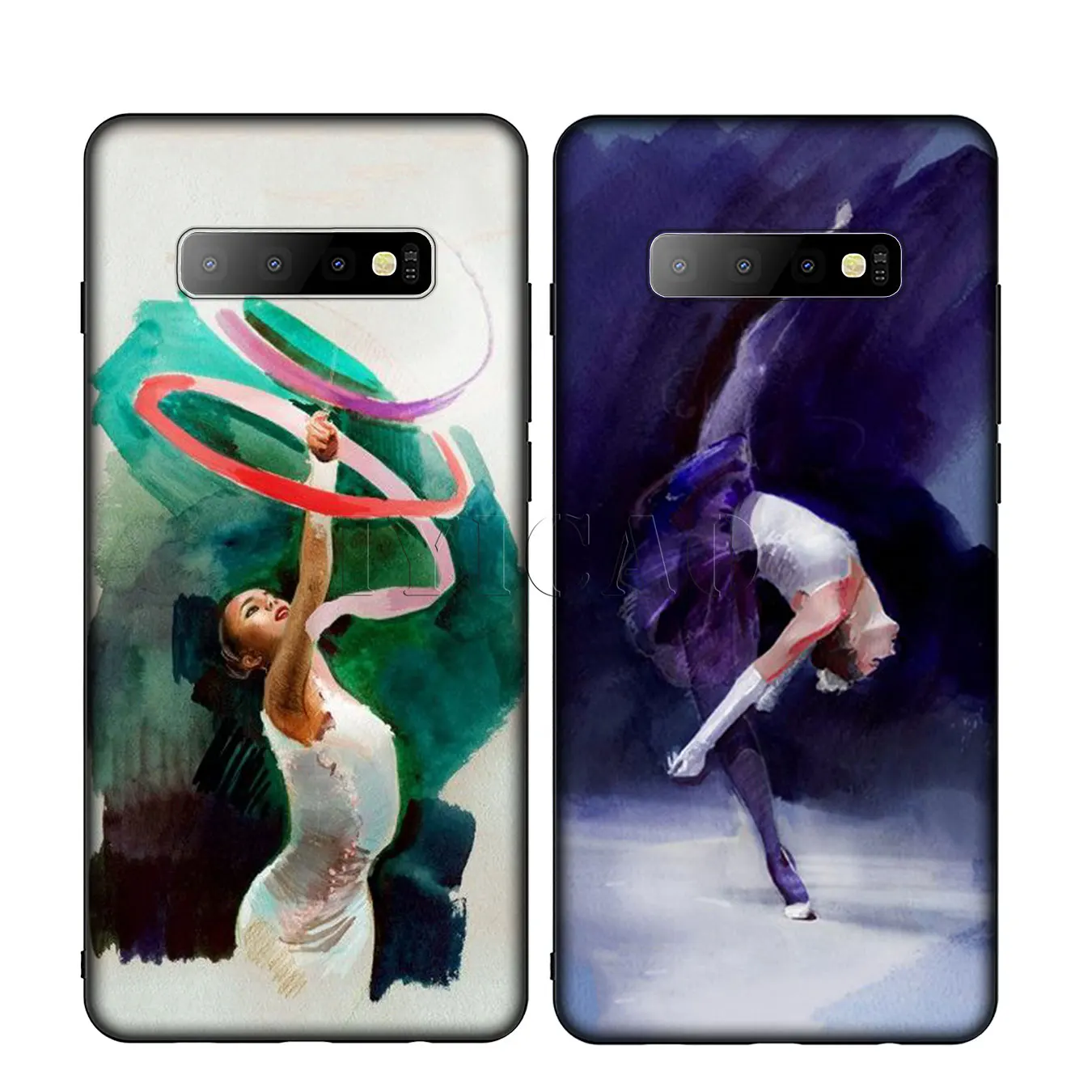 Спортивный гимнастический силиконовый мягкий чехол с рисунком для Samsung Galaxy S20 S10 S9