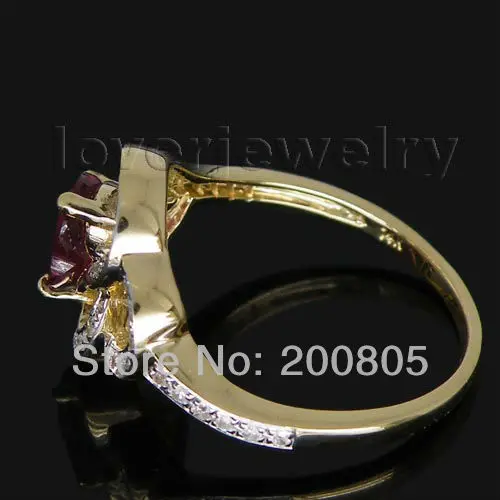 Кольцо LOVERJEWELRY из желтого золота 14 карат обручальное кольцо с натуральным