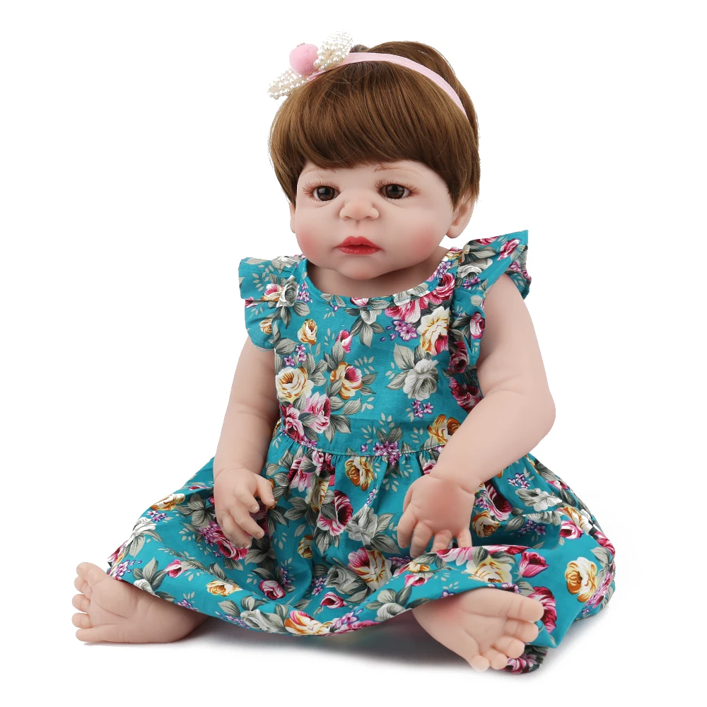 KAYDORA 22 дюймов 55 см Reborn Baby Doll полная виниловая смешная игрушка милая принцесса