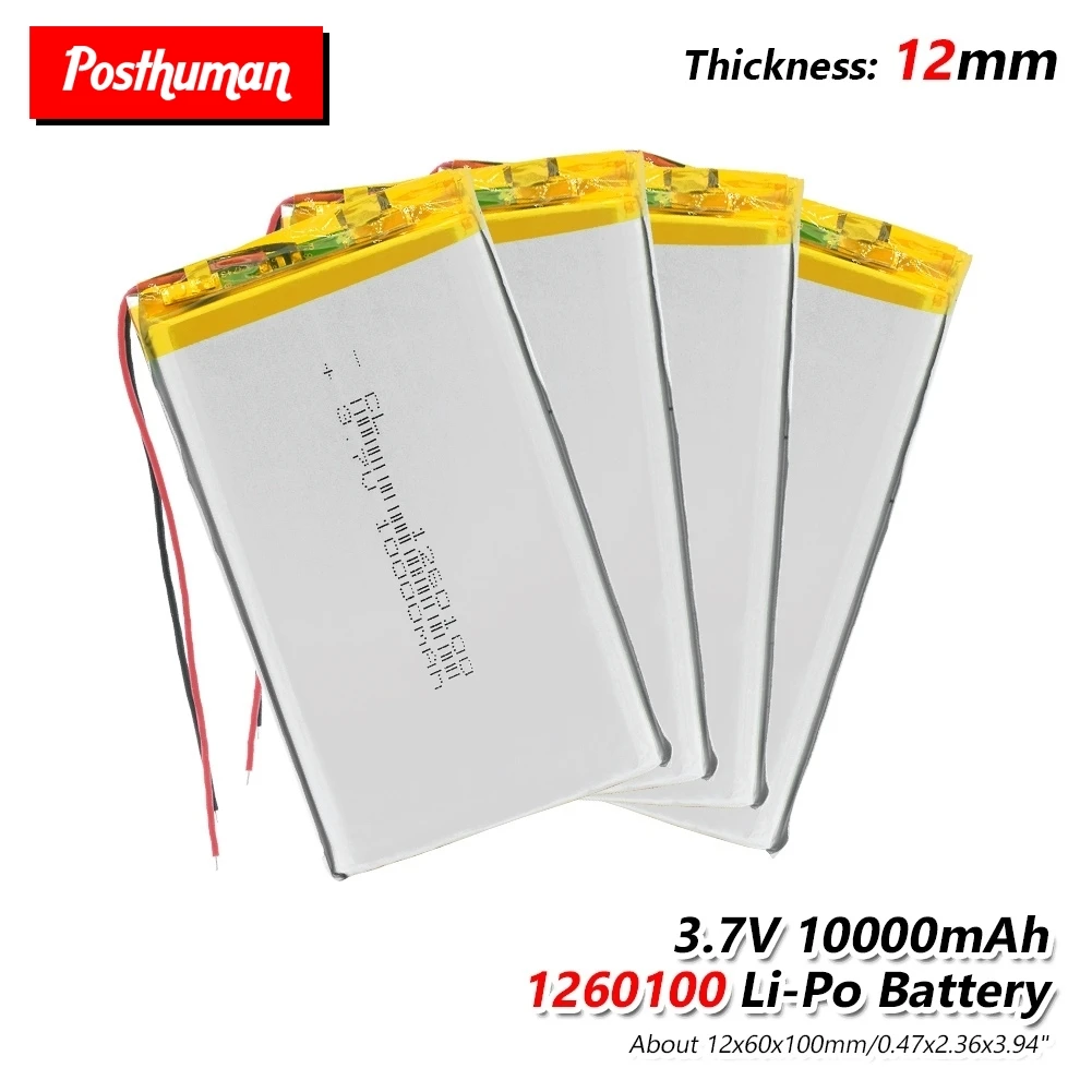 3,7 в 10000 мАч Lipo аккумулятор 1260100 перезаряжаемый планшет Dvd резервный литий-ионный Li-Po литий-полимерный аккумулятор сменный аккумулятор
