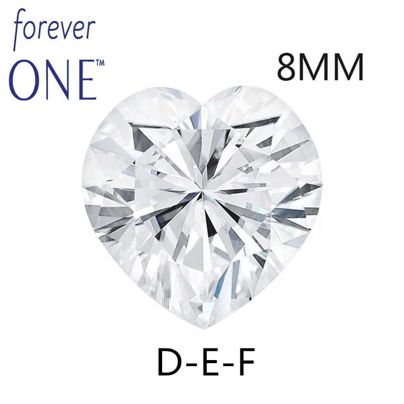 

Тестирование положительных сертифицированных Charles Colvard Forever One 1,61 карат 8x8 мм VS DEF Цвет Сердце Cut свободные моиссанит алмазные камни