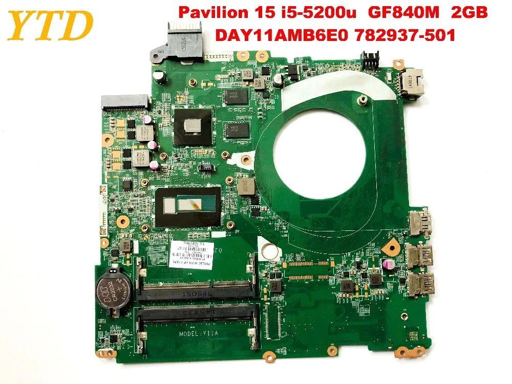 

Original for HP pavilion 15 laptop motherboard i5-5200u GF840M 2GB DAY11AMB6E0 782937-501 tested free shipping