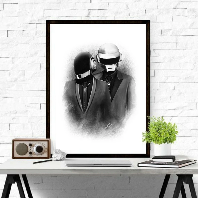 Постер на шлем с изображением музыкальной группы французского диджея настенная