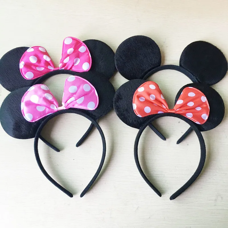 Повязка на голову с бантом Минни-Маус 4 шт. | Дом и сад