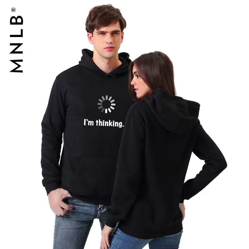 QJM I'm Thinking мужские толстовки с капюшоном длинным рукавом s хип хоп Хлопок Смесь