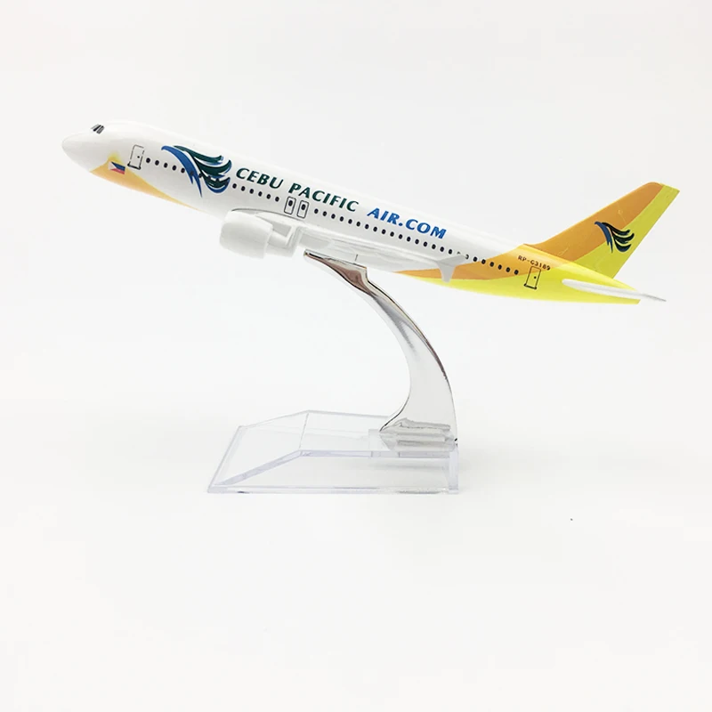 Фото Модель самолета A380 20 см, авиакомпании Филиппины, модель самолета 16 см CEBU PACIFIC AIR, модель самолета Аэробус A320, модель самолета из металлическог... №3