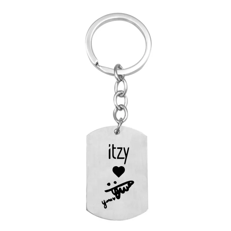 ITZY KPOP брелок из нержавеющей стали Корея девушки группа подарки для фанатов