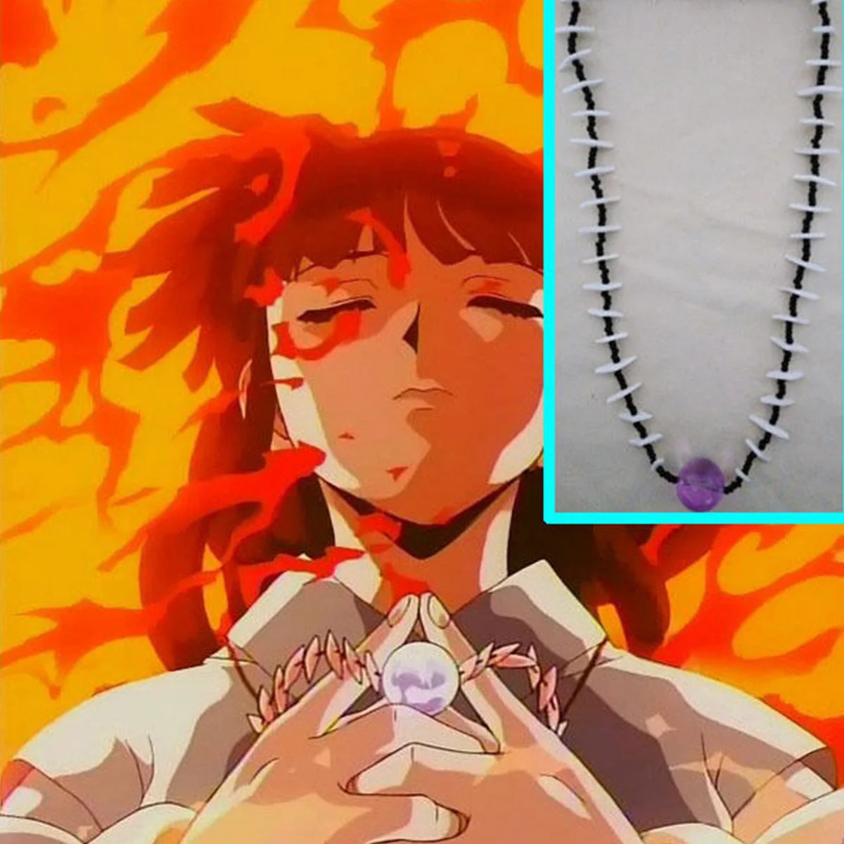 

Anime Necklace.Sit boy.Inuyasha Cosplay. Animate the Jade of Four Spirits