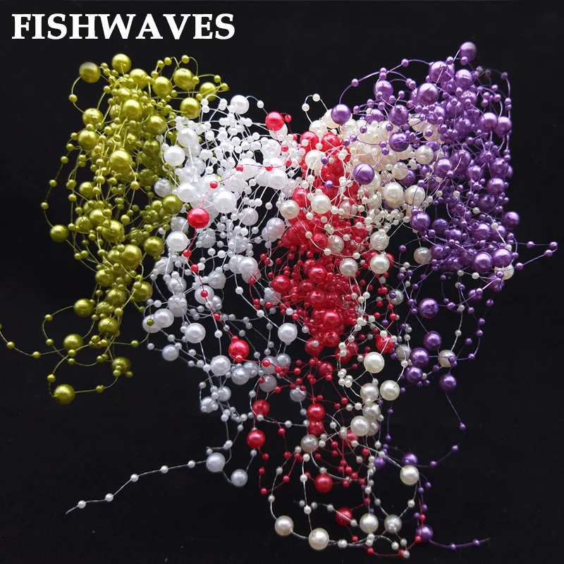 Fishwave 5 м круглые жемчужные бусины для вечерние цветок Шарм аксессуары сделай сам свадебные ремесла поставка