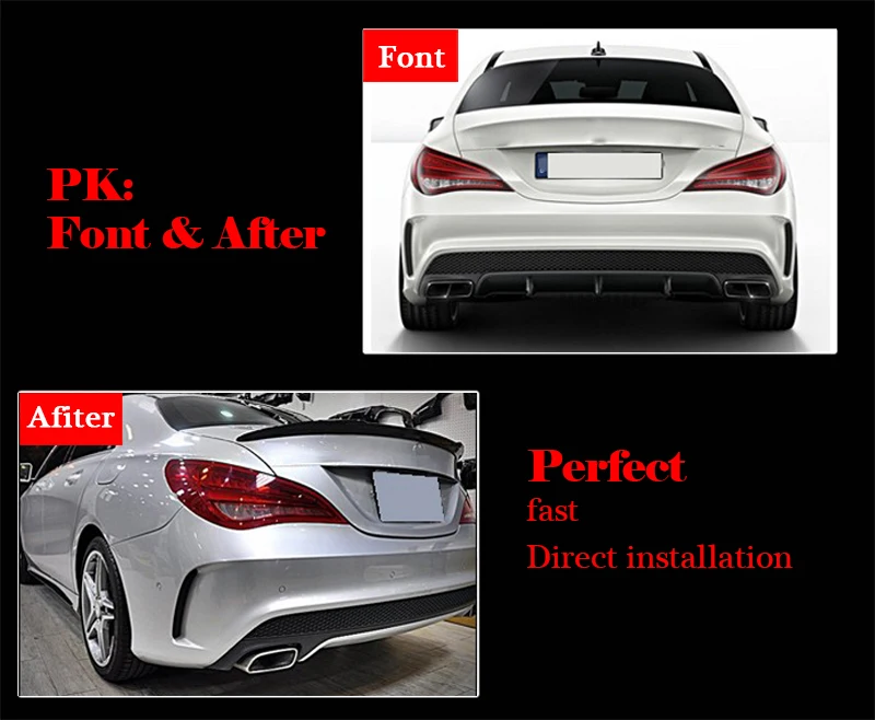 Для Mercedes CLA W117 C117 X117 задний багажник высокий спойлер Duckbill крыло для AMG стиль