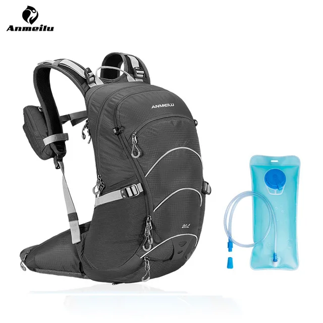 Gray and water bag ANMEILU 20L альпинистская сумка Moutain походный велосипедный рюкзак, рюкзак с дождевой крышкой, водостойкий велосипедный рюкзак без сумки для воды - Цвет: Gray and water bag