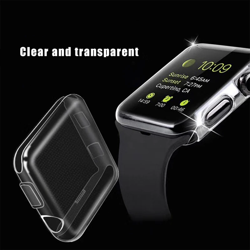 Мягкий и тонкий чехол для Apple Watch мягкий из тпу 38 мм/42 мм iWatch защитный серии 3 2 |