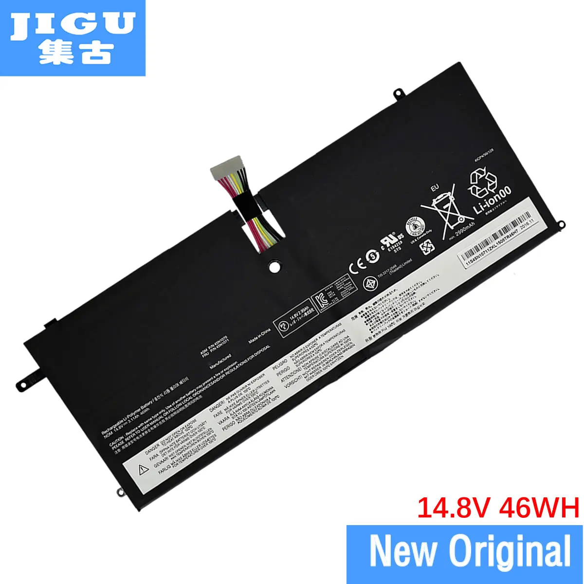 JIGU 45N1070 45N1071 4ICP4/51/95 Оригинальная батарея для ноутбука Lenovo ThinkPad New X1 Carbon X1C 14 8 V 46WH|laptop