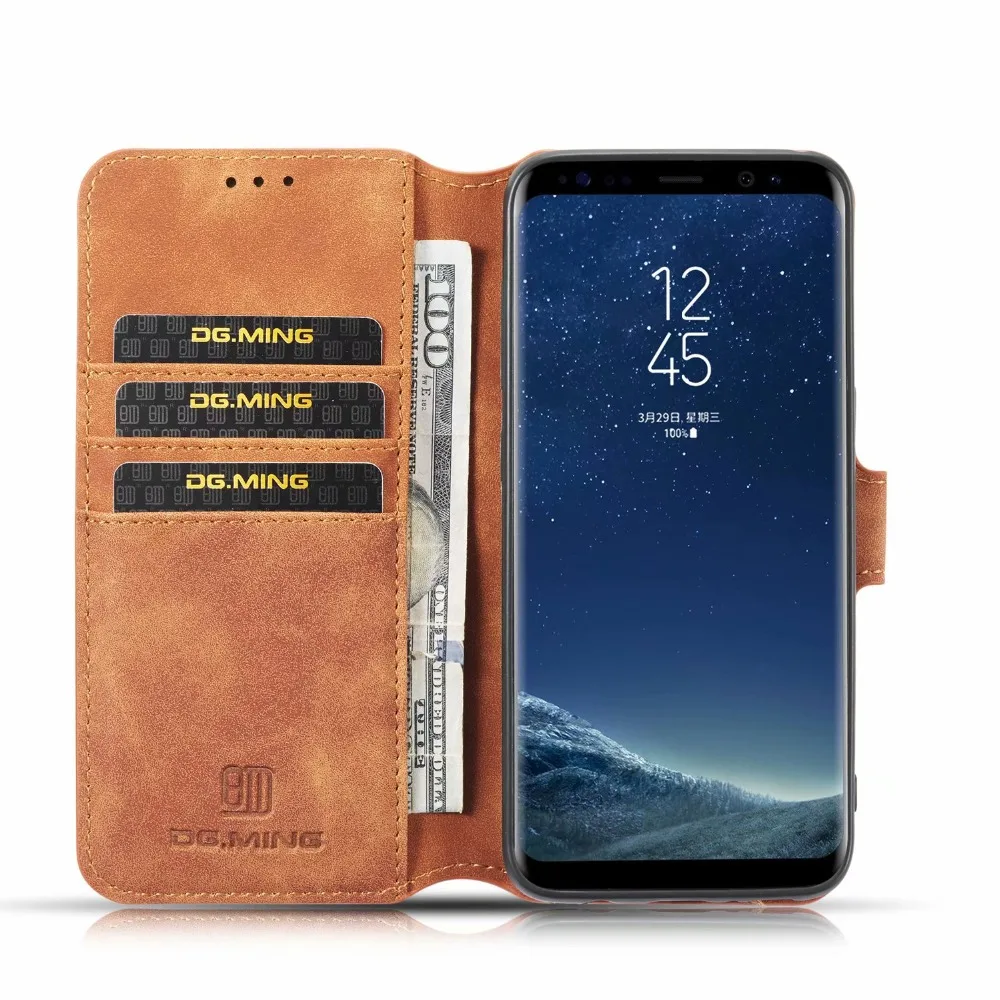 Кожаный чехол-бумажник для Samsung Galaxy S8 чехлы-книжки S10 Plus S10e plus простой кожаный