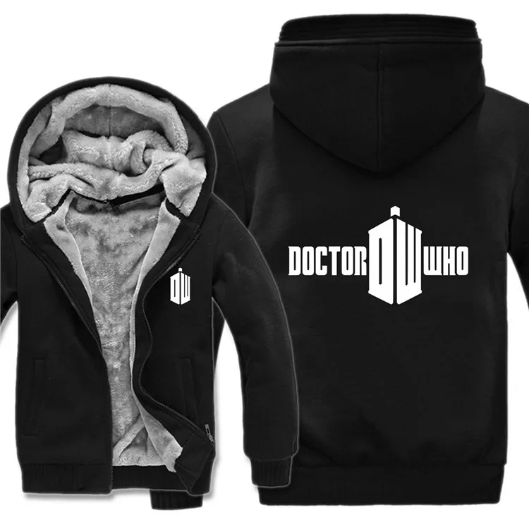 Теплые зимние толстовки с капюшоном «Доктор Кто» из толстого флиса Trust Me I am the Doctor, толстовка, пальто с теплой подкладкой, Мужская толстовка, куртка - Цвет: As picture