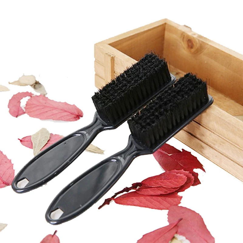 Fade Brush Comb Scissors Cleaning Brush Barber Shop Skin Fade Vintage Oil Head Shape Carving Cleaning Brush