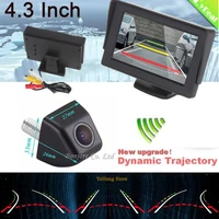wireless4 3 hd car monitor intelligent dynamic trajectory tracks rear view camera ccd reverse backup camera auto parking