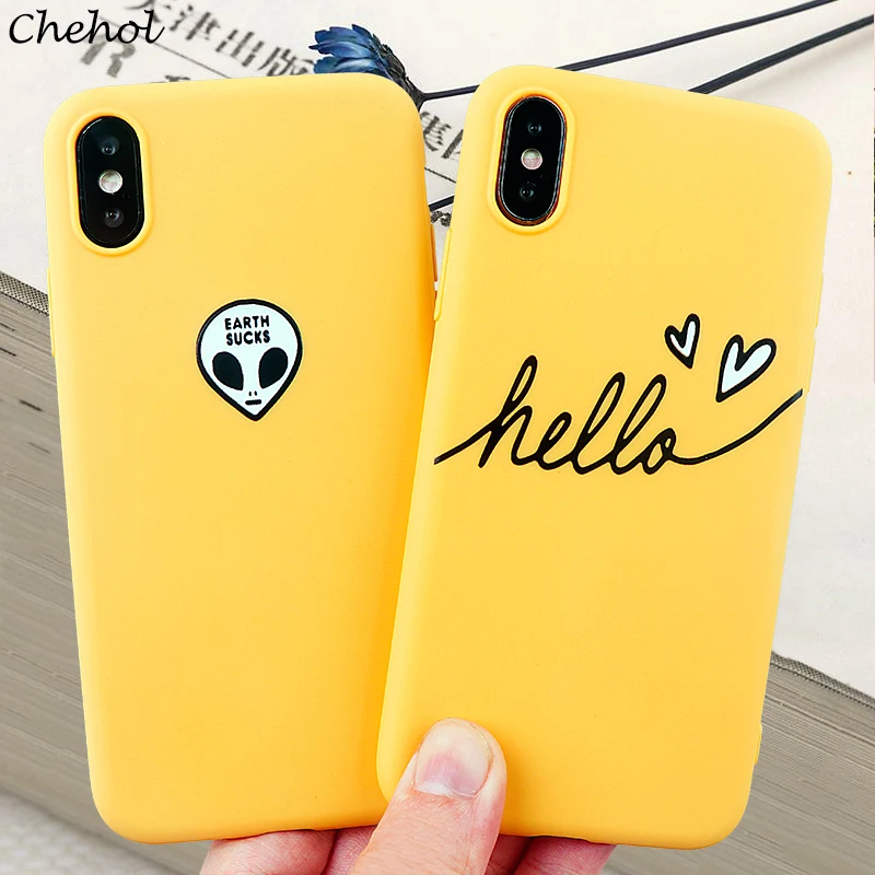 Забавные Чехлы для мобильных телефонов IPhone 6 s 7 8 Plus X XS MAX XR чехол Hello Мягкий ТПУ